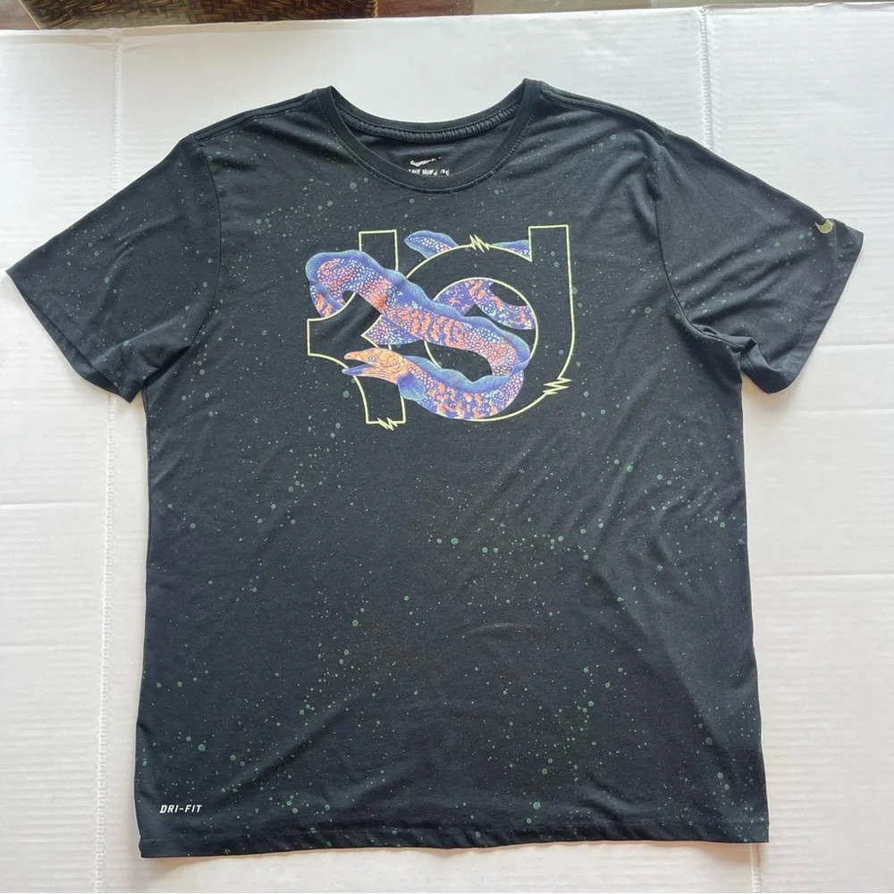Nike Men's Dri Fit Kd Electric EEL T-shirt Tee (Xlarge, Black)